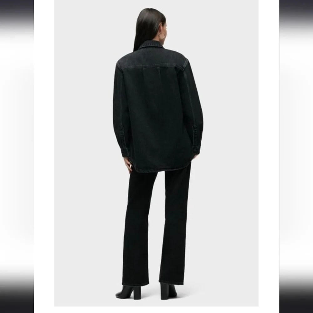 NWT Hudson Jeans Denim Jacket (Shacket)‎ Black Oversized XL - Picture 3 of 6